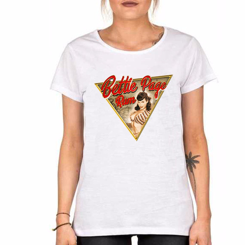 Remera De Mujer Bettie Page Rum Pin Up Lady Sexy Mel Leyend