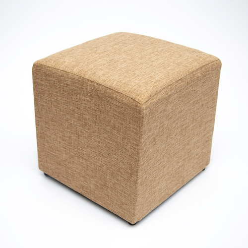 Imagen 3 de 4 de Puff Banquito Cubo Lino Antidesgarro Lavable Varios Colores