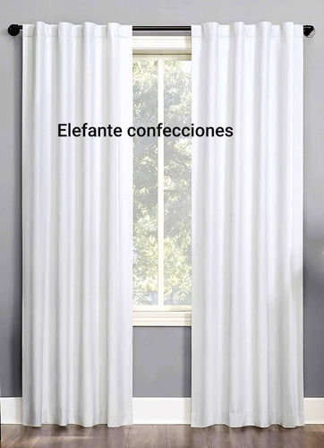 Juego De Cortinas Blackout 100% Usa C/u 130x200 Para Barrote