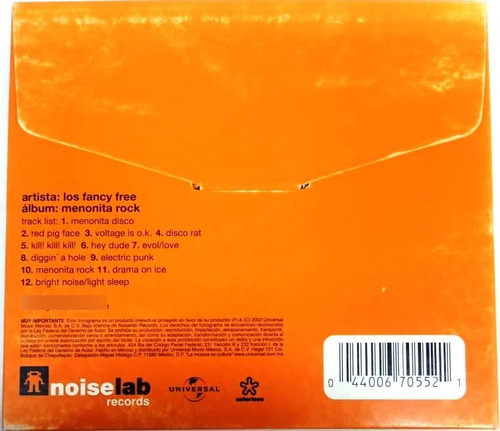 Los Fancy Free - Menonita Rock Digisleeve Con Slipcase Cd (Usado)