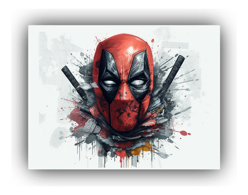 Poster Lienzo De Tela Dead Pool Para Comedor 40x30cm