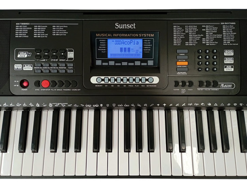 Teclado Organo Sensitivo Sunset Ek223 61 Teclas
