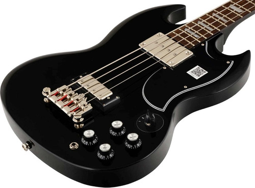 Baixo EpiPhone Eb-3 Sg Bass Preto Corpo E Braço Em Mogno