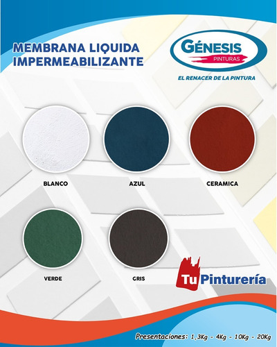 Imagen 2 de 2 de Combo Antihumedad Membrana Genesis De 20 K Y Rollo De 20 M.