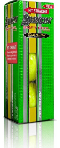 Pelotas Golf Srixon Softfeel X3 Amarillas Color Amarillo