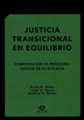 Libro Justicia Transicional En Equilibrio. Comparación De P