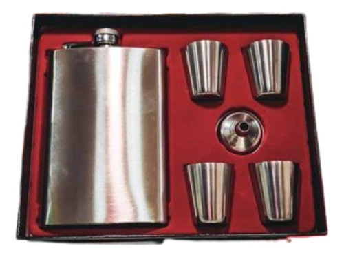 Set Whiskera De 9 Onzas Con Copas Y Embudo En Acero Inoxidab