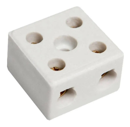 Conector De Porcelana Bifásico 16mm Kit Com 12 Peças