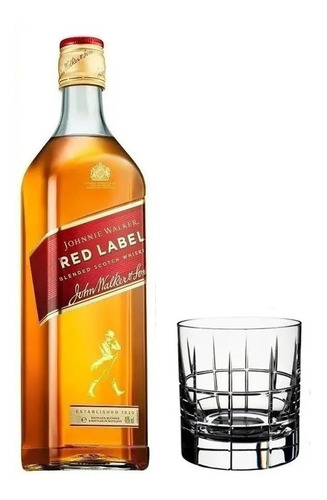 Whisky Johnnie Walker Red Label X750cc Vaso San Carlos F100