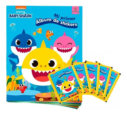 Álbum Tapa Blanda Baby Shark + 25 Sobres Original Panini