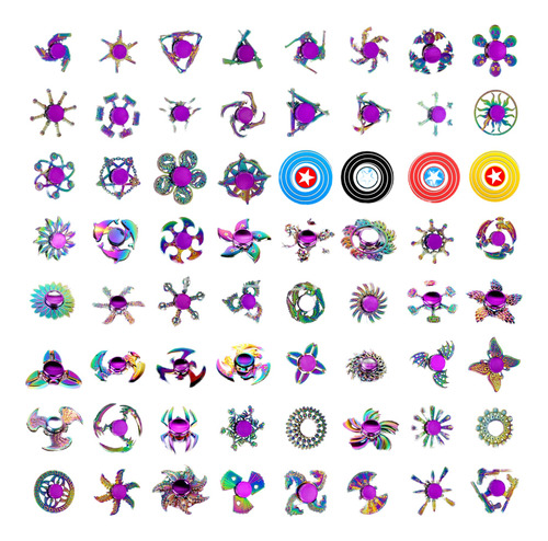 5 Pcs Divertidos Y Coloridos Fidget Spinners Para Niños