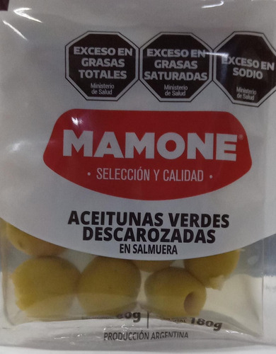 Aceitunas Mamone Descarozadas 80grs Pack 6 Unid 