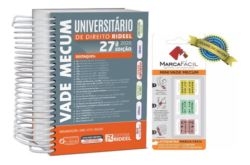 Vade Mecum Universitário De Direito + Etiqueta Marca Fácil
