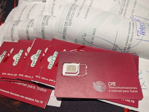 Chip Cfe Sim / Telecomunicaciones E Internet Para Todos