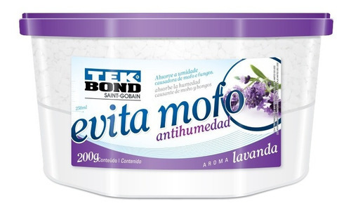 Pote Anti Mofo Fungo Desumidificador Gaveta Armario 200g Fragrância Lavanda