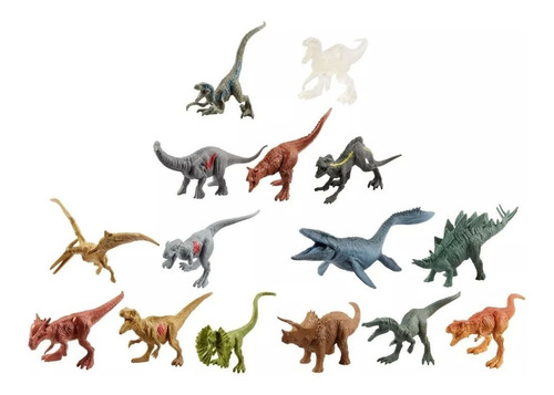 Mini Dinosaurios Super Pack X15 Jurassic World Mattel Fpx90