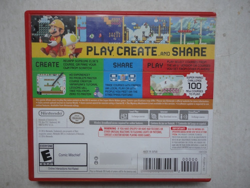 Super Mario Maker Nintendo 3ds 2ds Original En Caja (Usado)