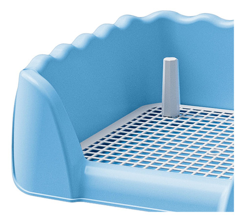 Caja De Arena Para Inodoro Para Perros, Valla Elevada Azul