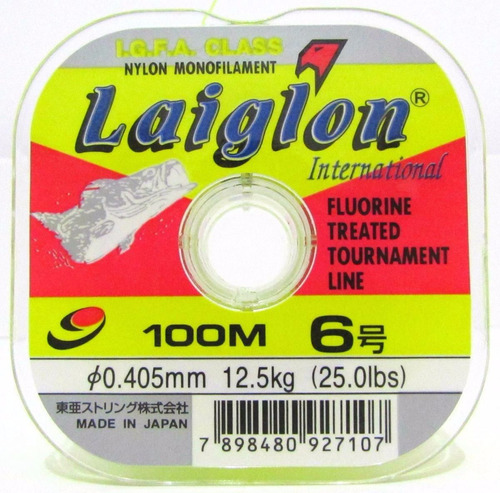 Linha Monofilamento Laiglon 0,40mm 25lbs/12,5kg - 100 Metros