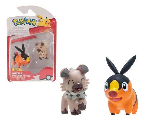 Figuras Pokemon Tepig + Rockruff - Pokemon Battle Ready