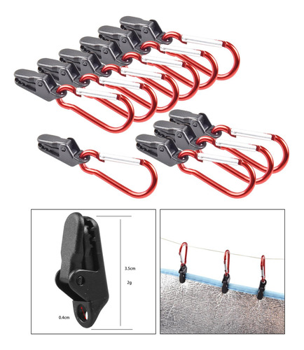 3 Paquete De 3-4 10x Abrazaderas De Clips Para Lona 3 Piezas