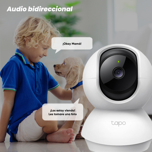 Tp-link Cámara De Seguridad Panorámica Tapo-c210-plus-128 Con Microsd 128gb 3mp Grabación De Vídeo 2k Visión Nocturna Detección De Movimiento Y Notificaciones Audio Bidireccional C210 Cctv