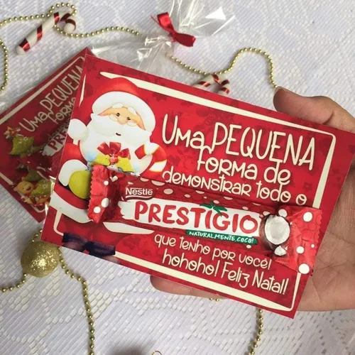 Kit 10 Unidades Lembrancinha Natal Prestígio Completa Kit 10 Unidades Lembrancinha Natal Prestígio Completa