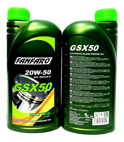 Aceite 20w-50 Semi Sintetico Envase 1 Litro Germany 20w50