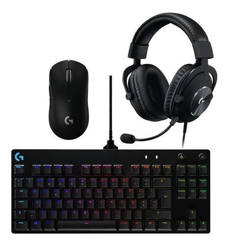 Combo Logitechg Audífono Pro X+teclado Pro+mouse Superlight