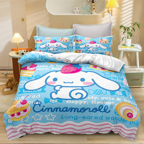 New Cinnamoroll - Juego De Fundas De Colcha Tamaño Doble