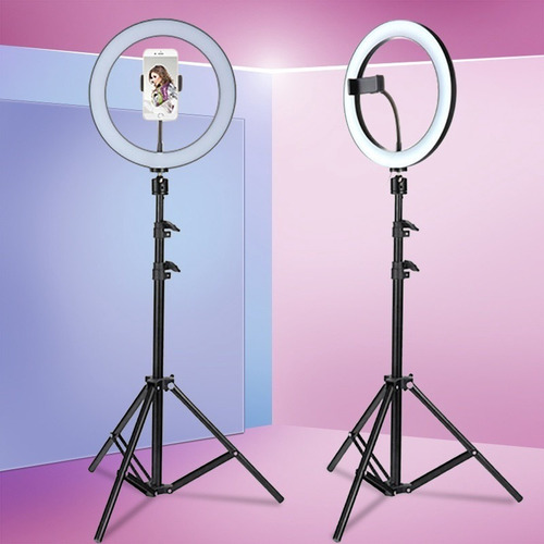 Imagem 9 de 9 de Ring Light Maquiagem Youtube 26cm 10 Polegadas + Tripé 2.10m