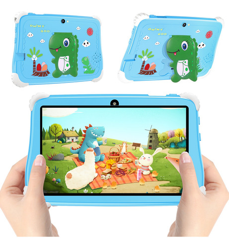 7'' Tableta Niños Con Accessories Android 11 6g+128g Wifi Celeste