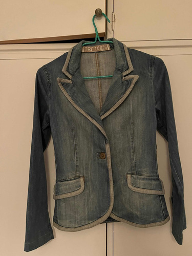 Blazer Tela Jean Zara (Usado)
