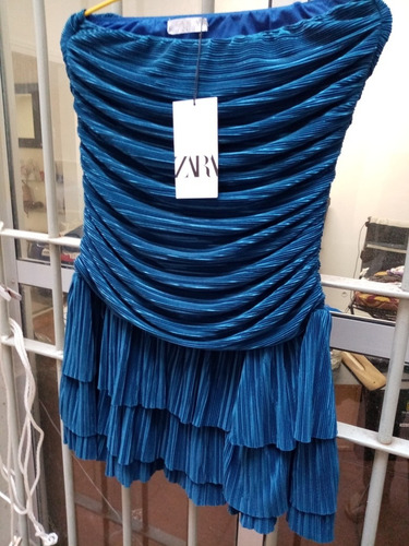 Imagen 2 de 8 de Vestido De Fiesta Dama- Corto. - Zara -talle L- Nuevo!!!