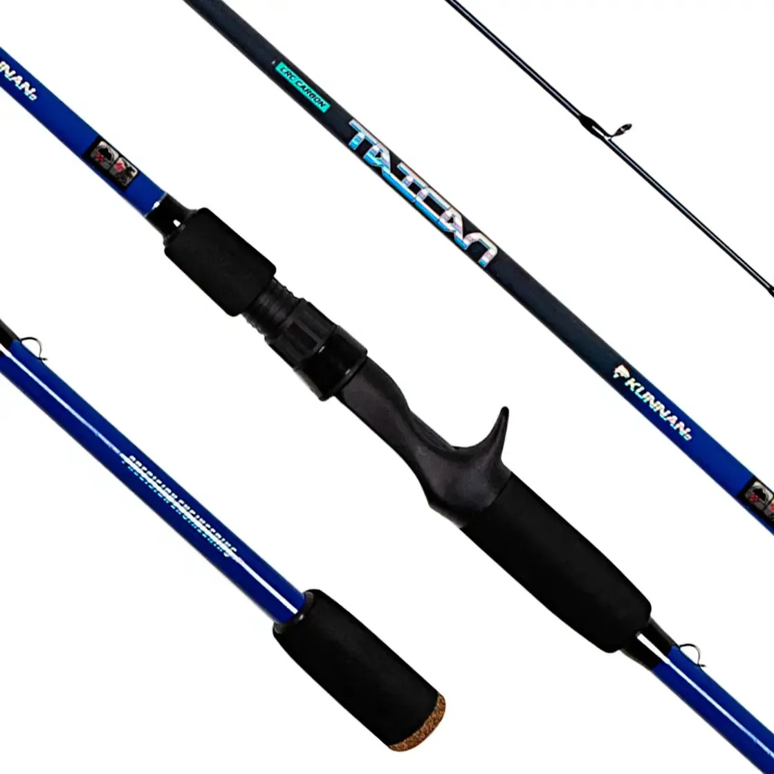 Caña Kunnan Taican 2102 Baitcast 2 Tramos 2.10 Mts 15-30 Lb Azul