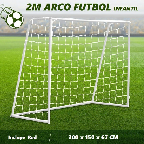 Arco Fútbol Infantil Práctica Robusto Calidad 2mx1,5m C/red