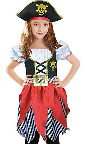 Lingway Toys Girls Deluxe Pirate Buccanner Princess Disfraz 