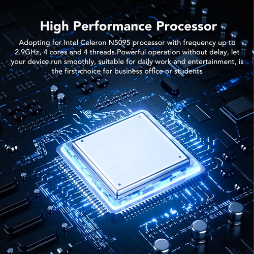 Laptop De 15.6 Pulgadas Para Windows 11, Cpu De 4 Núcleos, 2