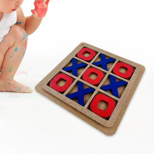 Juego De Madera Toe Tabletop Blocks Estrategia Brain Puzzle