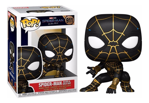 Funko Pop Marvel Spider-man Black & Gold Suit #911 Original