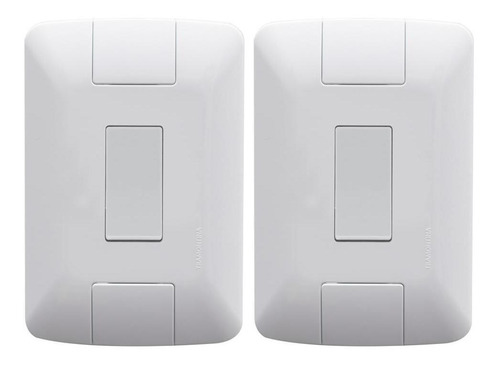 1 Interruptor Paralelo+placa Branca 10a 250v Aria Kit 02pcs