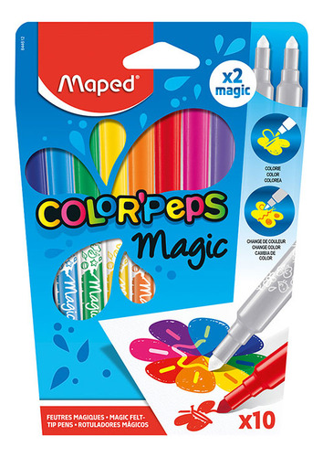 Marcadores De Agua Mágicos Cambia De Color Maped 10 Piezas