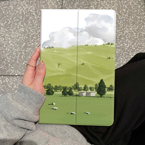 Caja De La Tableta Del Paisaje Para Samsung Tab S7fe/s8+/s8
