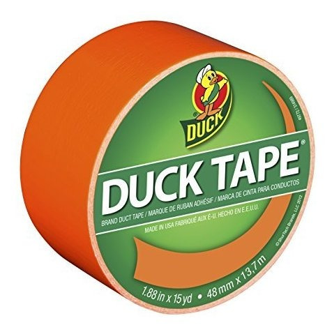 Duck Brand 1265019 Color Duct Tape, Naranja Neón, 1.88