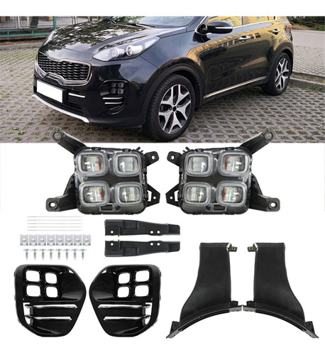 Silscvtt 2 Luz Antiniebla Repuesto Para Kia Sportage Lente +