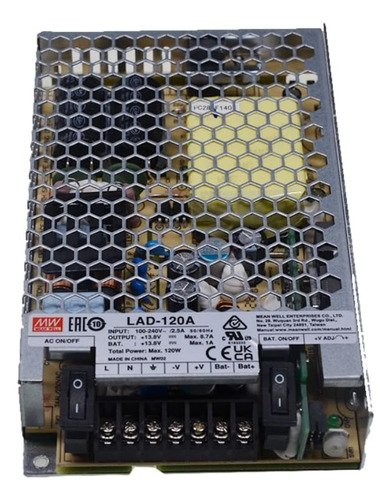 Fuente De Poder Con Ups 12v 13.8v 120w - Mean Well Lad-120a