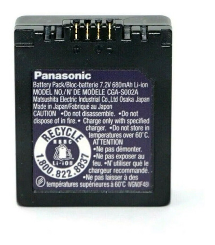 Bateria Orig. Cga-002 Sin Uso Para Camara Panasonic /descrip