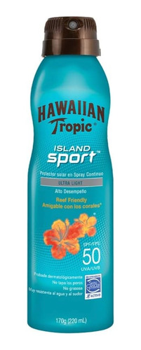 Bloqueador Solar En Spray Hawaiian Tropic Fps 50 Ultra Light