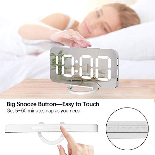 Reloj Despertador Digital Miowachi, Reloj Led Grande Con Esp