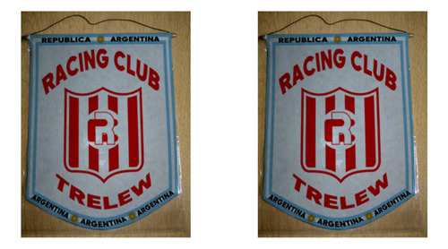 Banderin Grande 40cm Racing Club Trelew